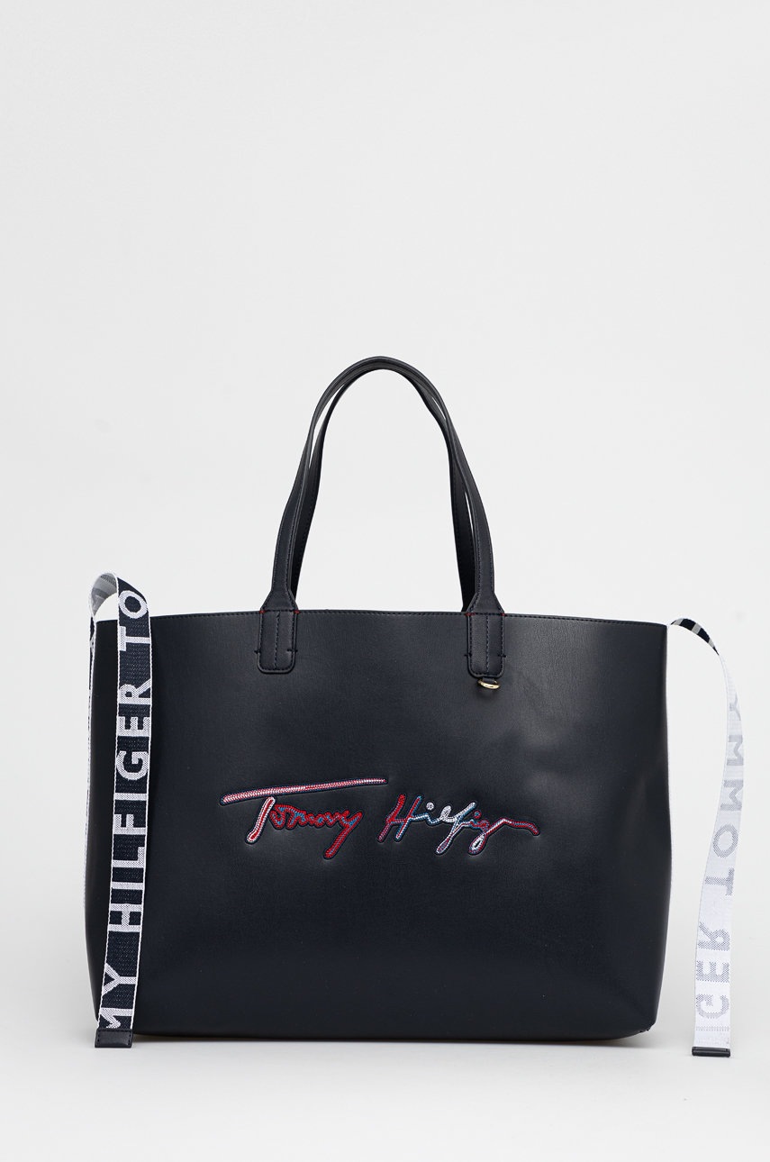 

Чанта Tommy Hilfiger Iconic в тъмносиньо, Тъмносин