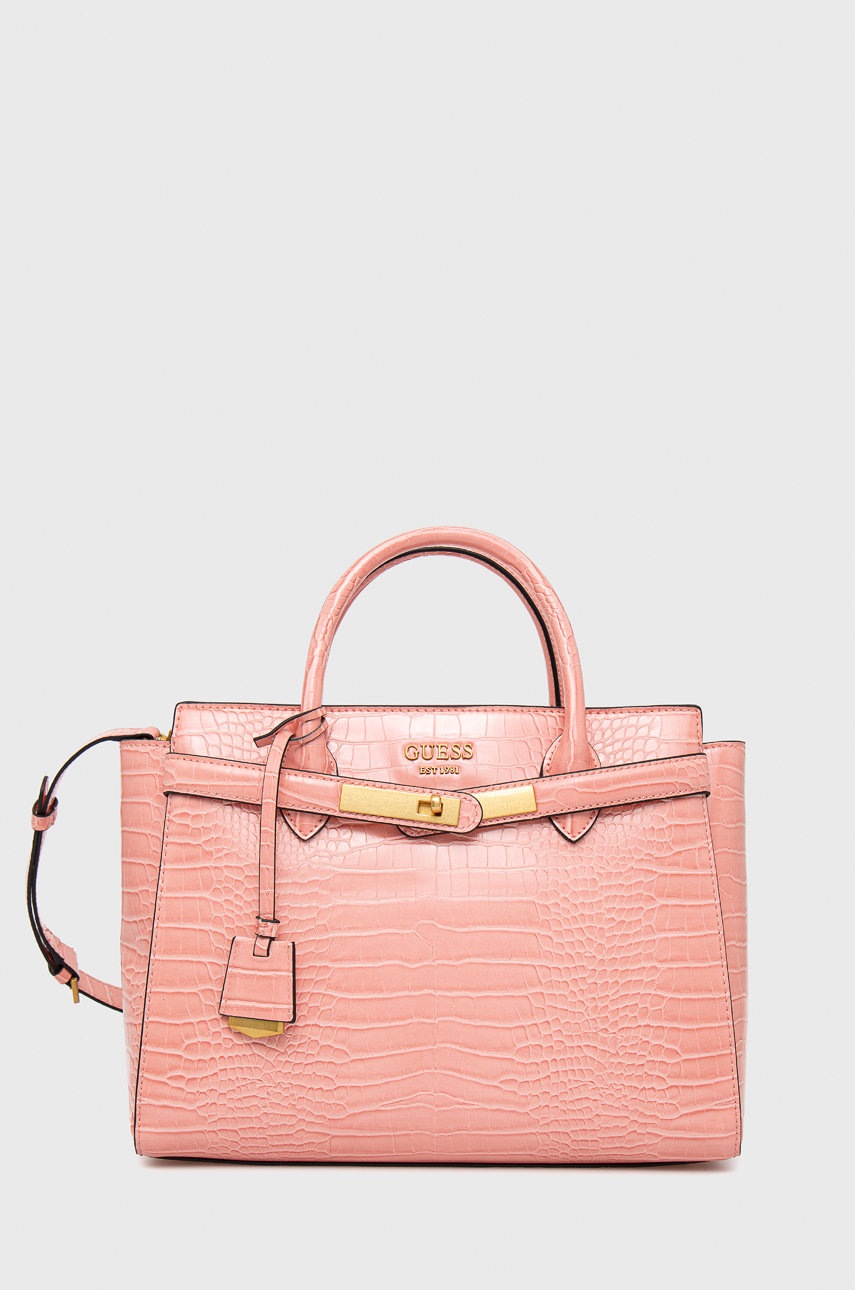 

Чанта Guess в розово, Розов