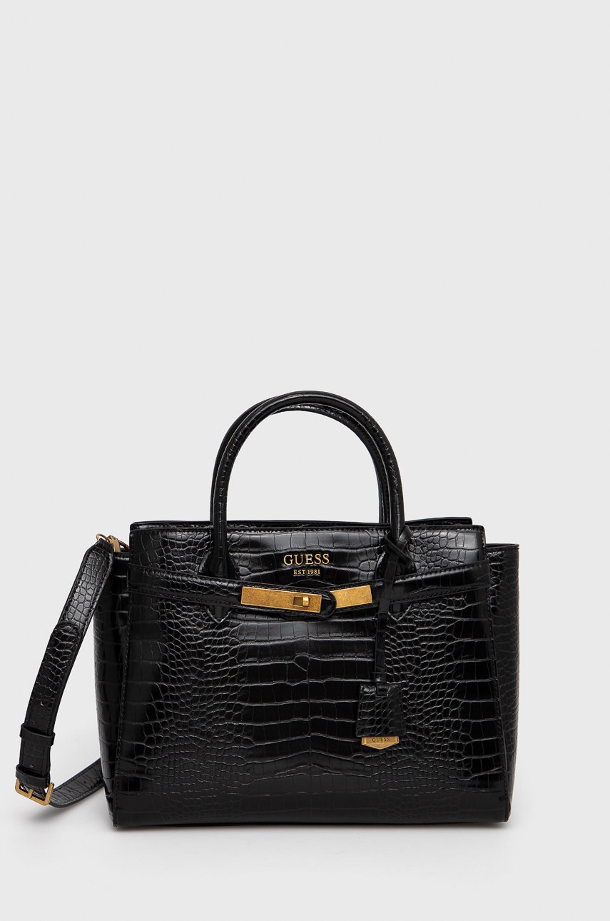 

Чанта Guess в черно, Черен