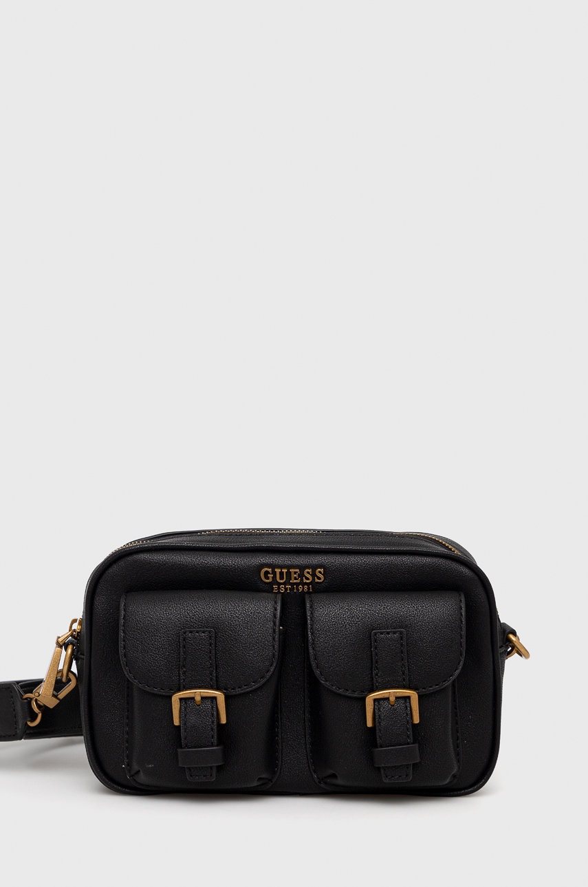 

Чанта Guess в черно, Черен