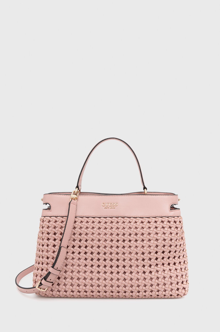 

Чанта Guess в розово, Розов