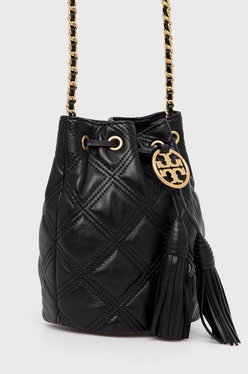 

Шкіряна сумочка Tory Burch колір чорний