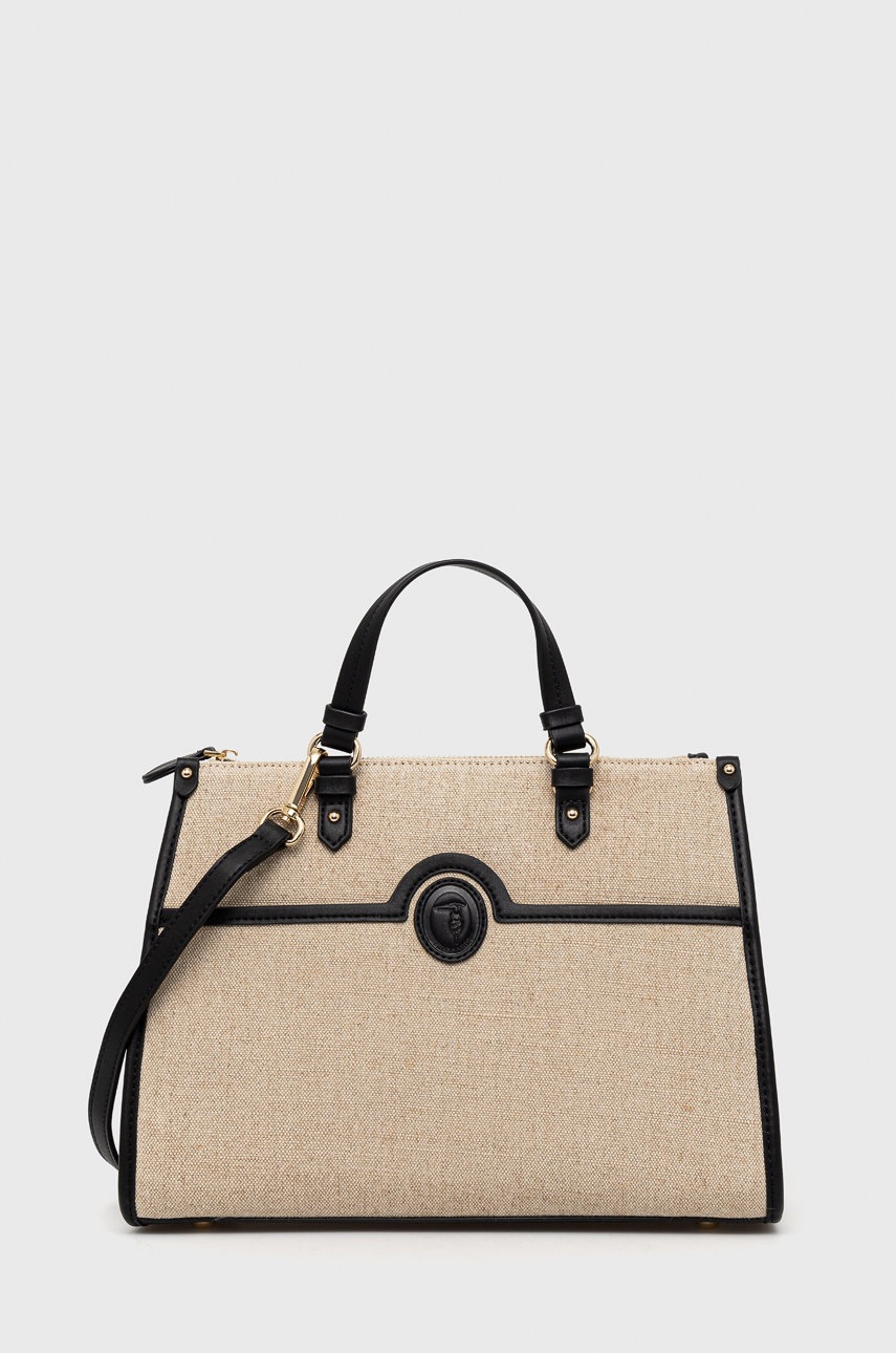 

Чанта Trussardi в бежово, Бежов