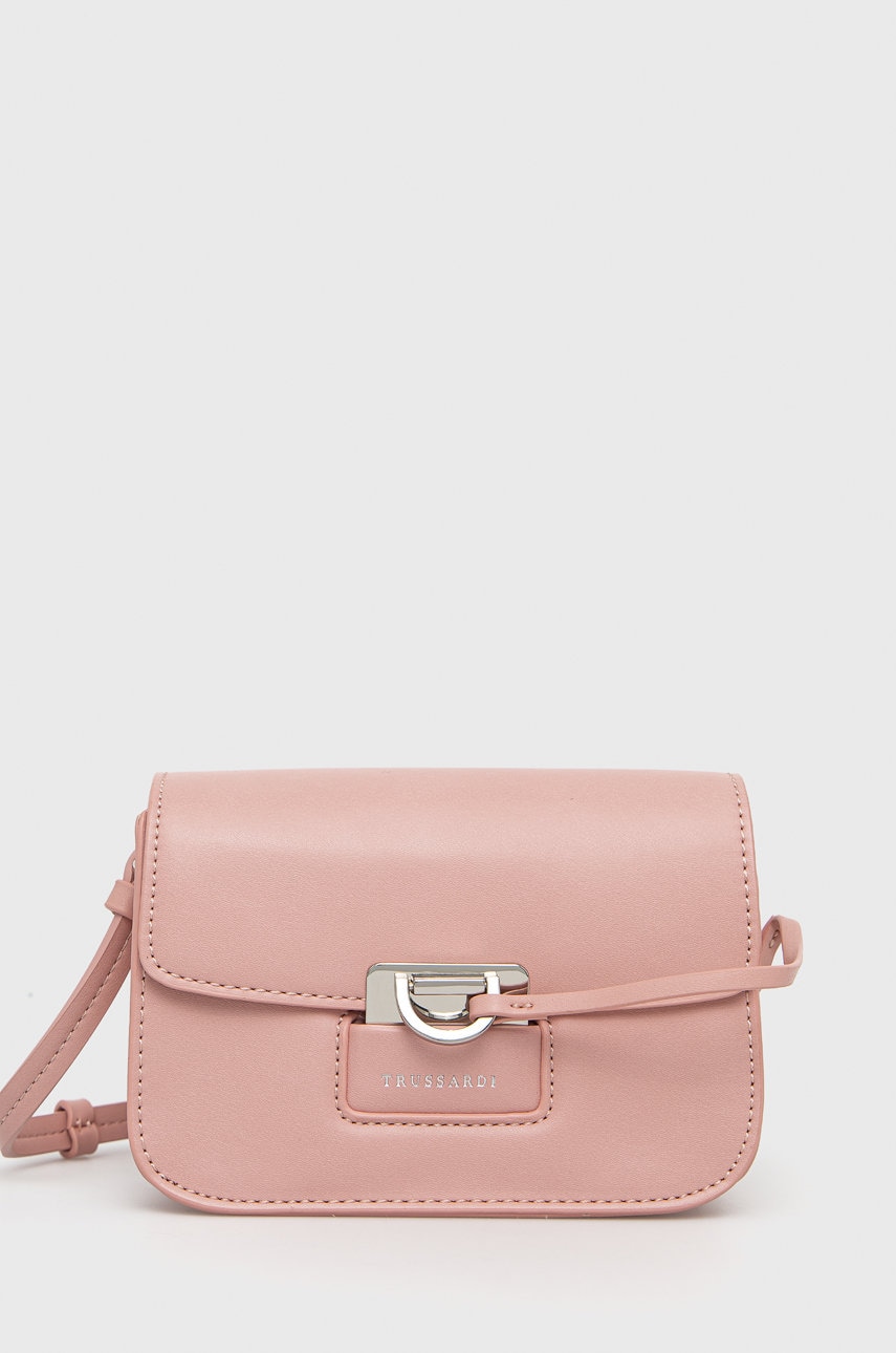 Trussardi poșetă culoarea roz
