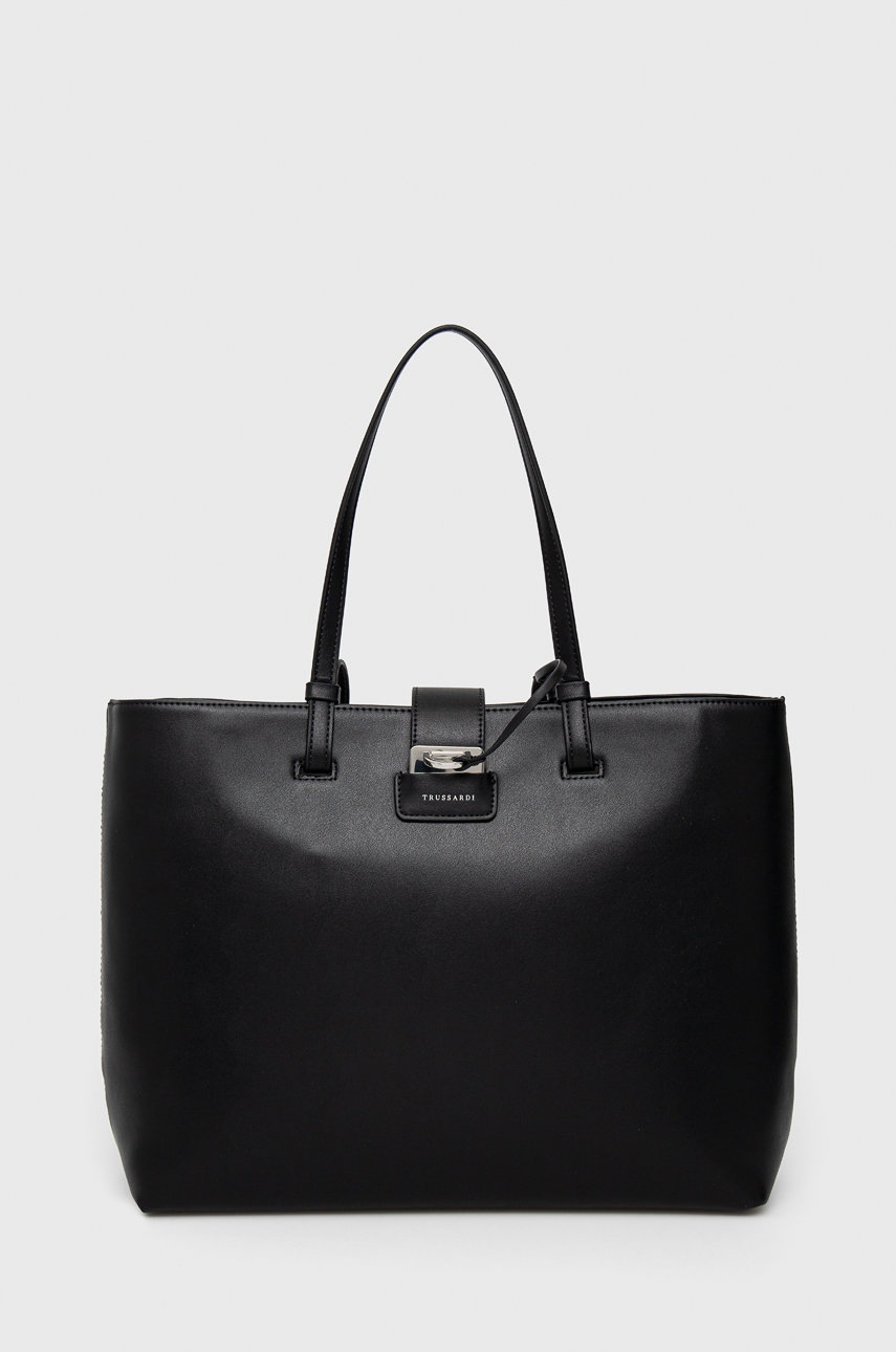 

Чанта Trussardi в черно, Черен