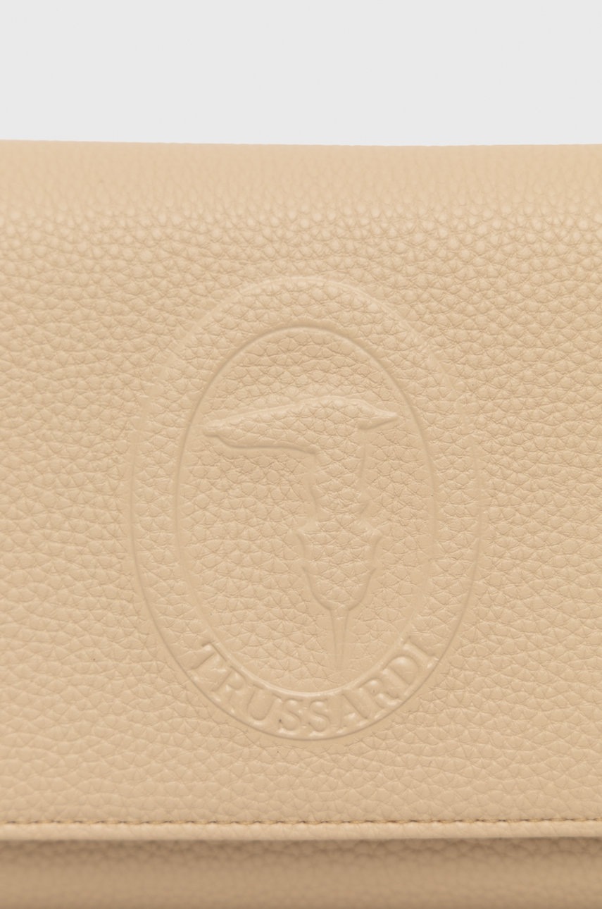 

Клатч Trussardi колір бежевий