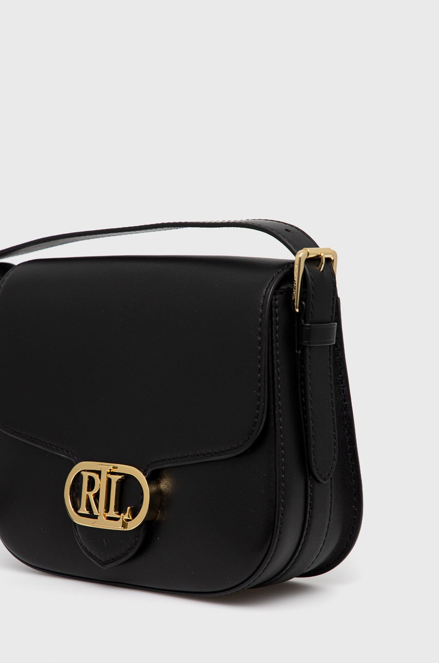 

Кожаная сумочка Lauren Ralph Lauren цвет чёрный