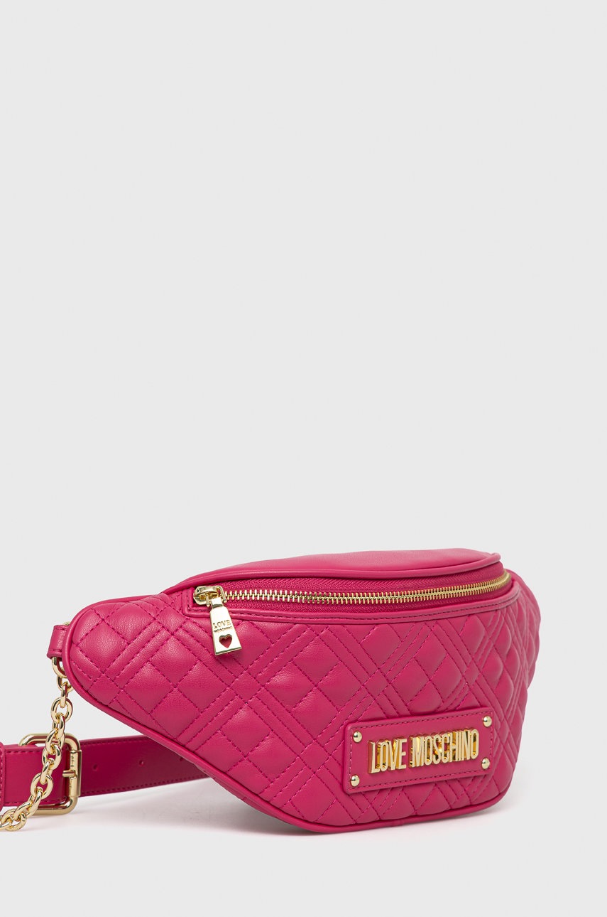 

Сумка на пояс Love Moschino колір рожевий