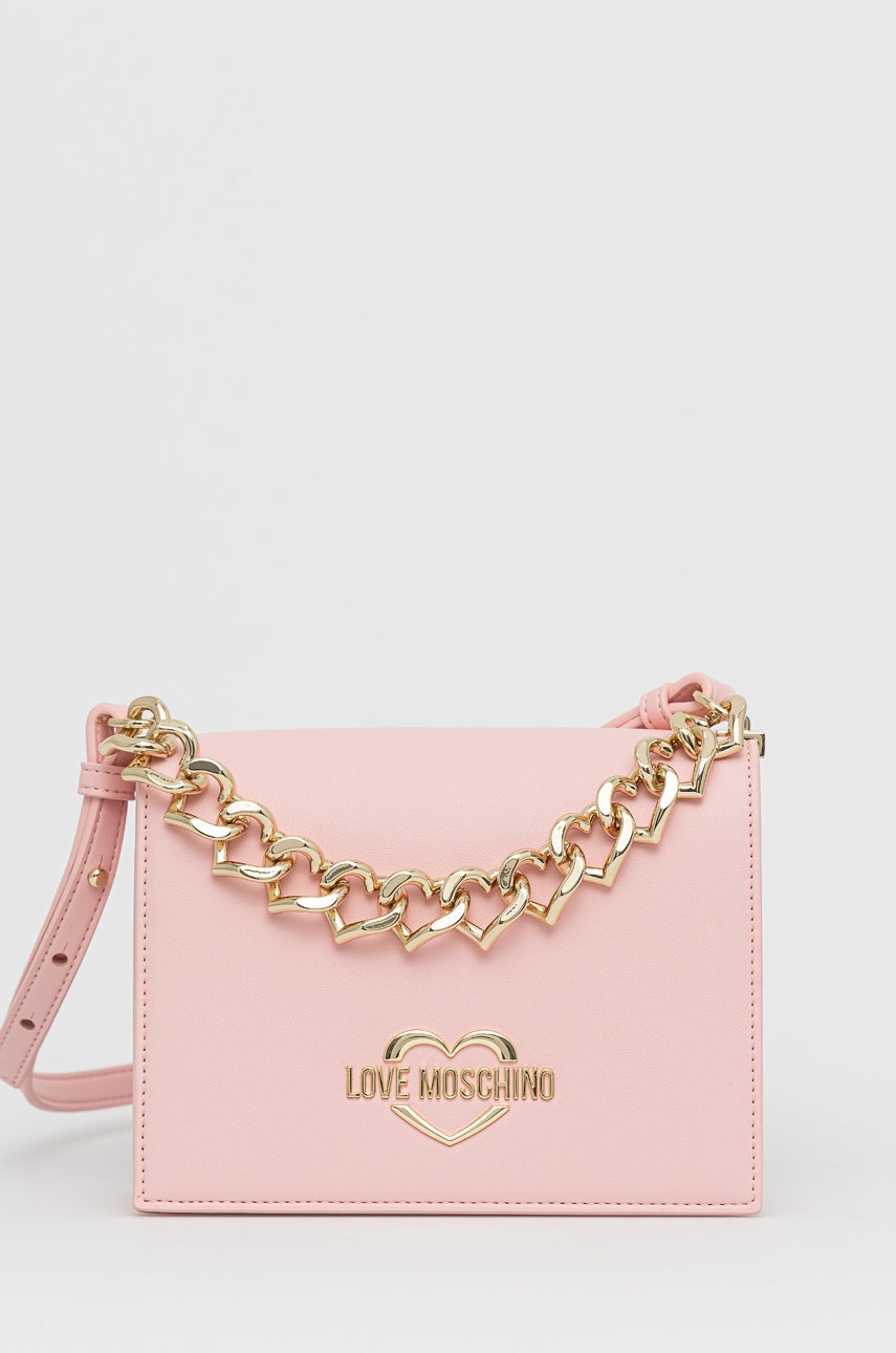 Love Moschino torebka kolor różowy
