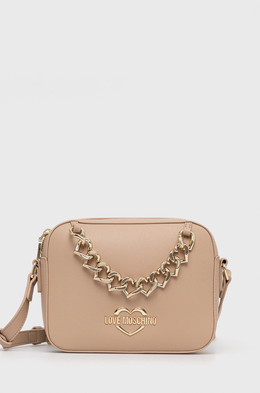 

Чанта Love Moschino в бежово, Бежов