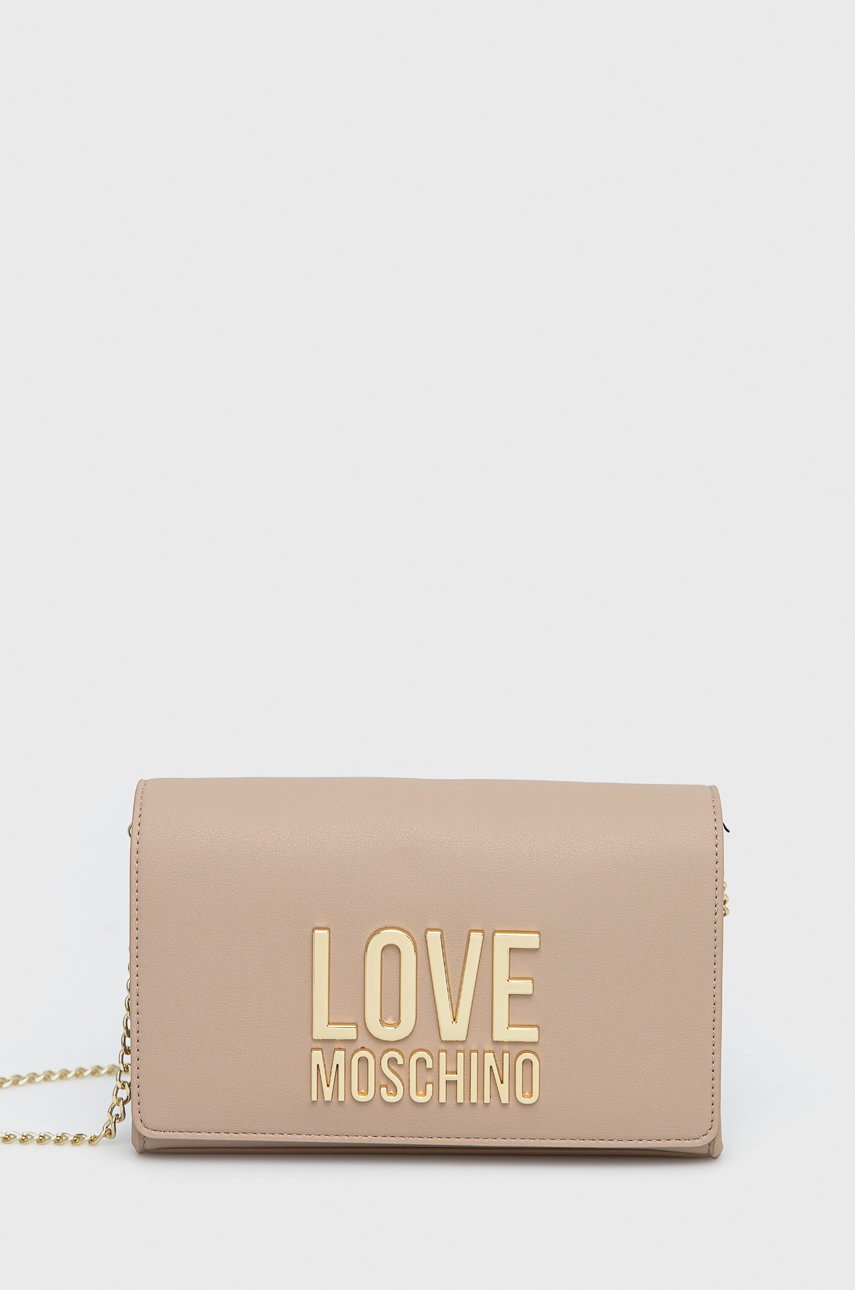 

Чанта Love Moschino в бежово, Бежов