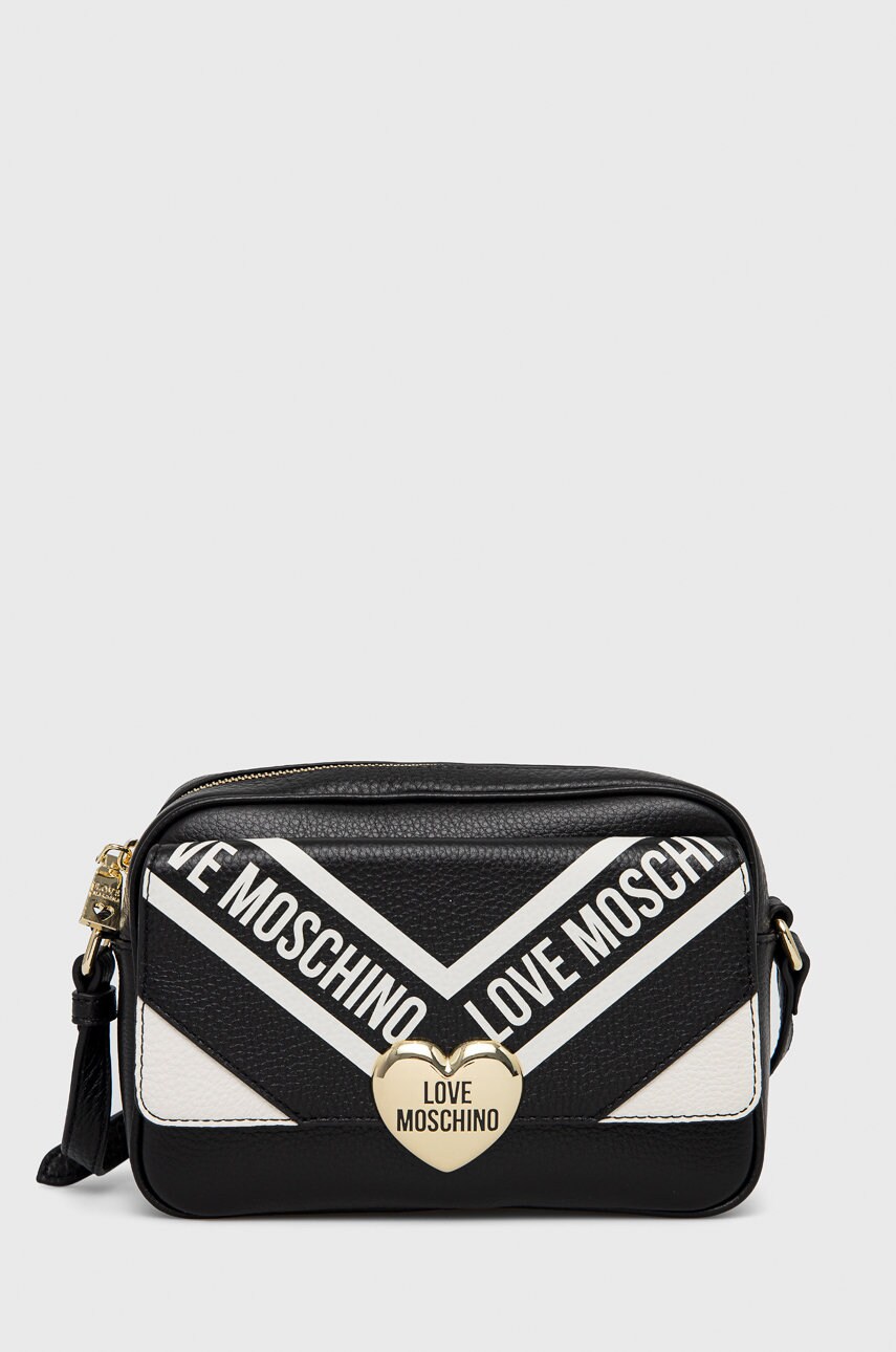 Love moschino poseta de piele culoarea negru