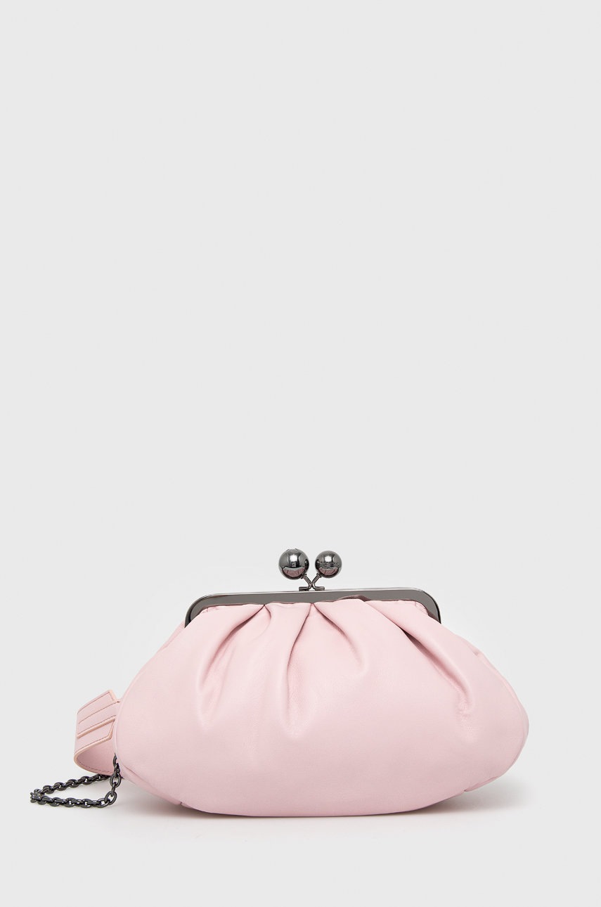 

Кожена чанта Weekend Max Mara в розово, Розов