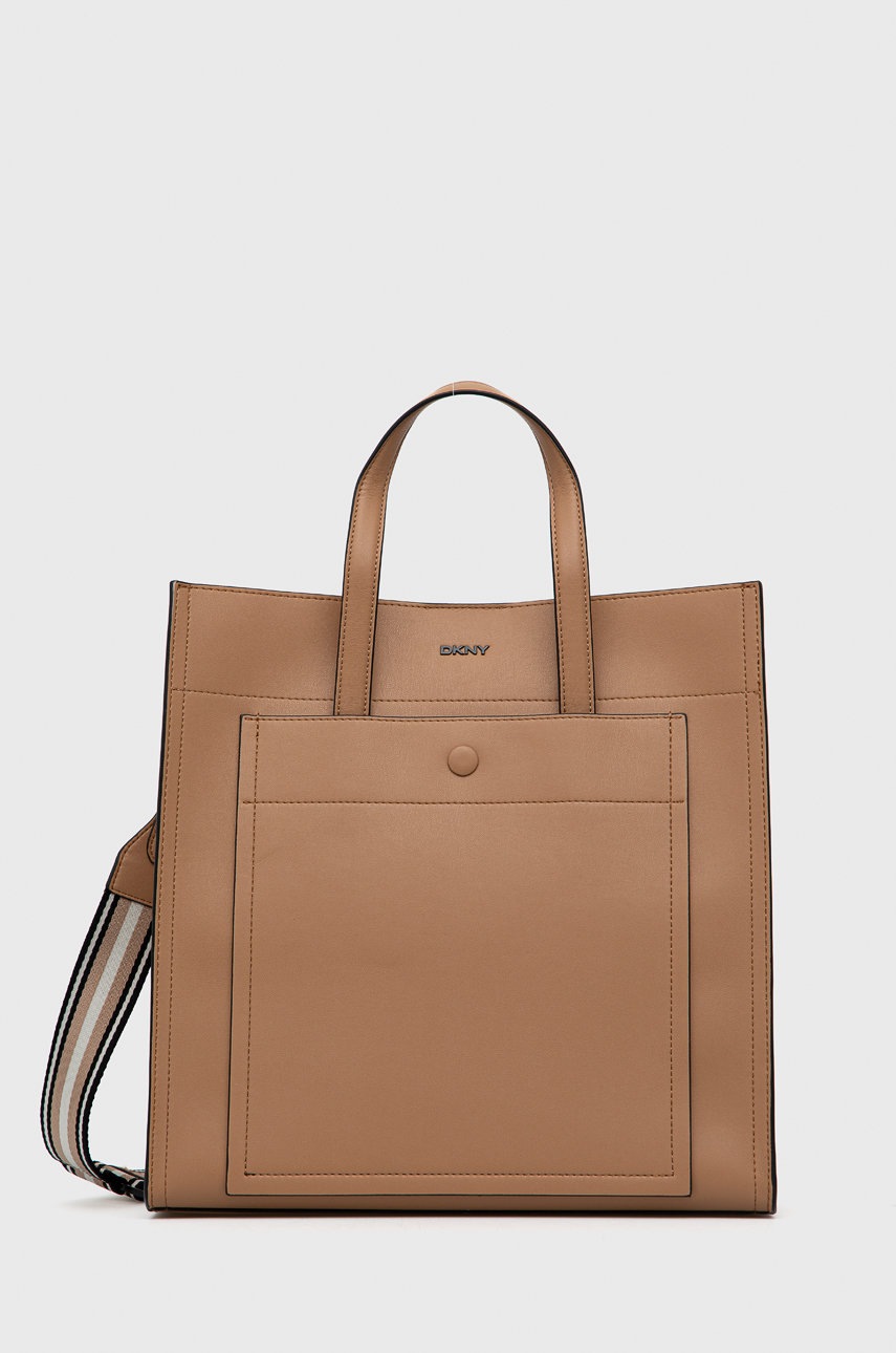 

Чанта Dkny в кафяво, Кафяв