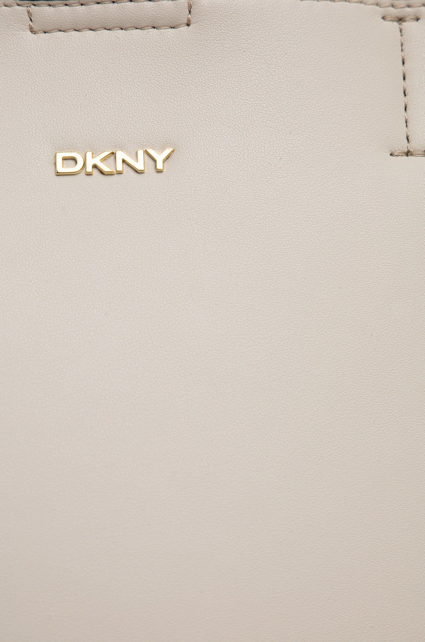 

Шкіряна сумочка Dkny колір бежевий