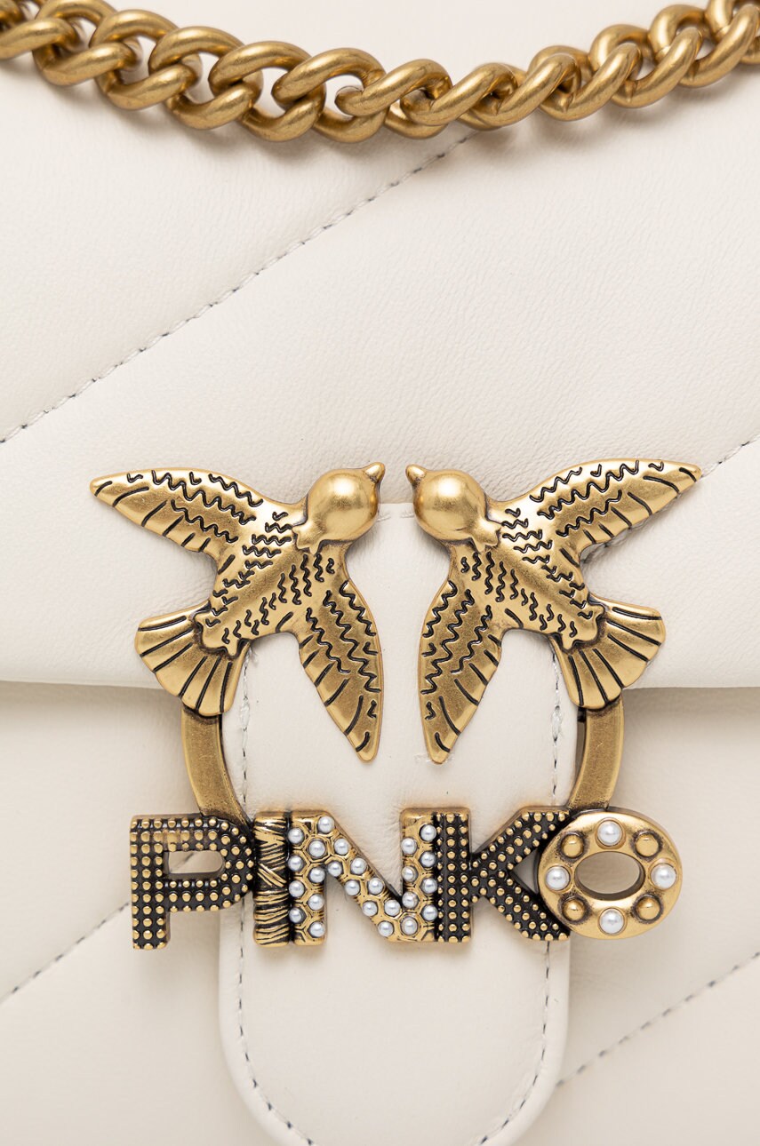

Кожаная сумочка Pinko цвет белый