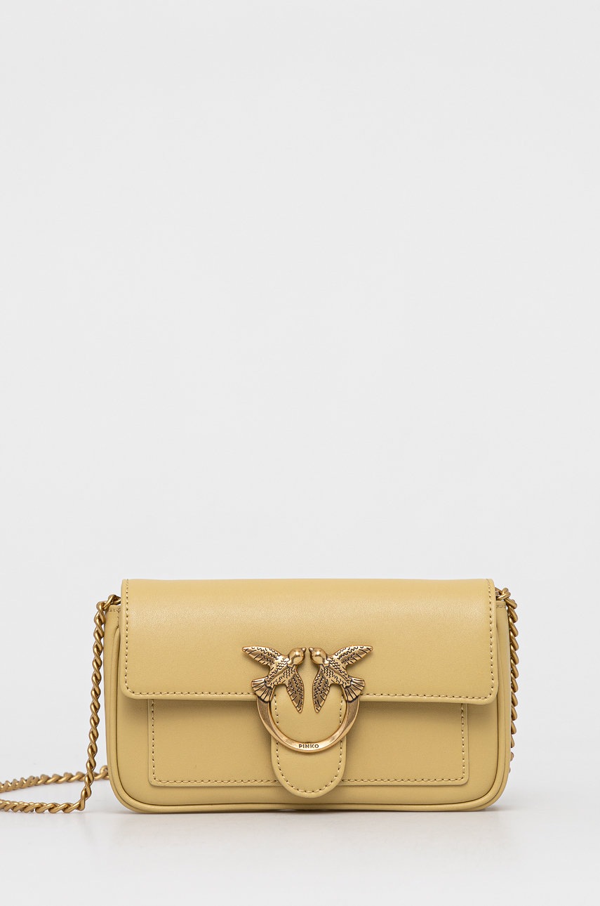 

Кожена чанта Pinko в златисто, Злато