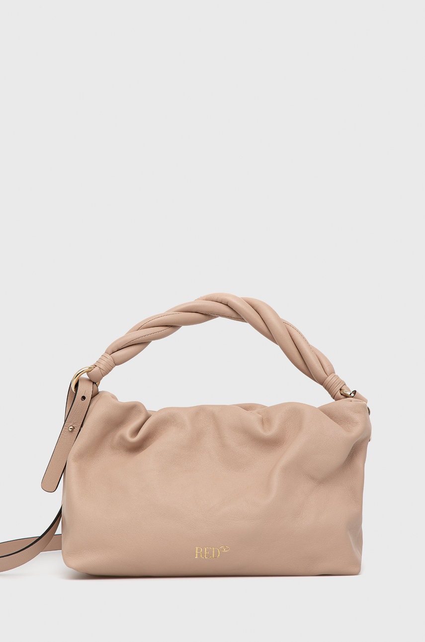 

Шкіряна сумочка Red Valentino колір рожевий
