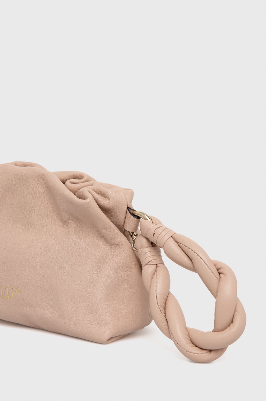 

Кожаная сумка Red Valentino цвет розовый