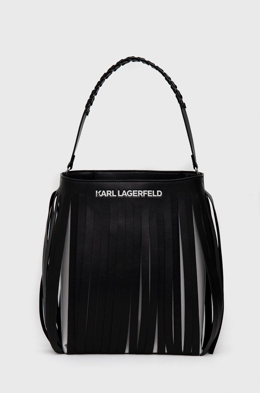 Karl Lagerfeld poseta culoarea negru Pret Mic accesorii imagine noua gjx.ro