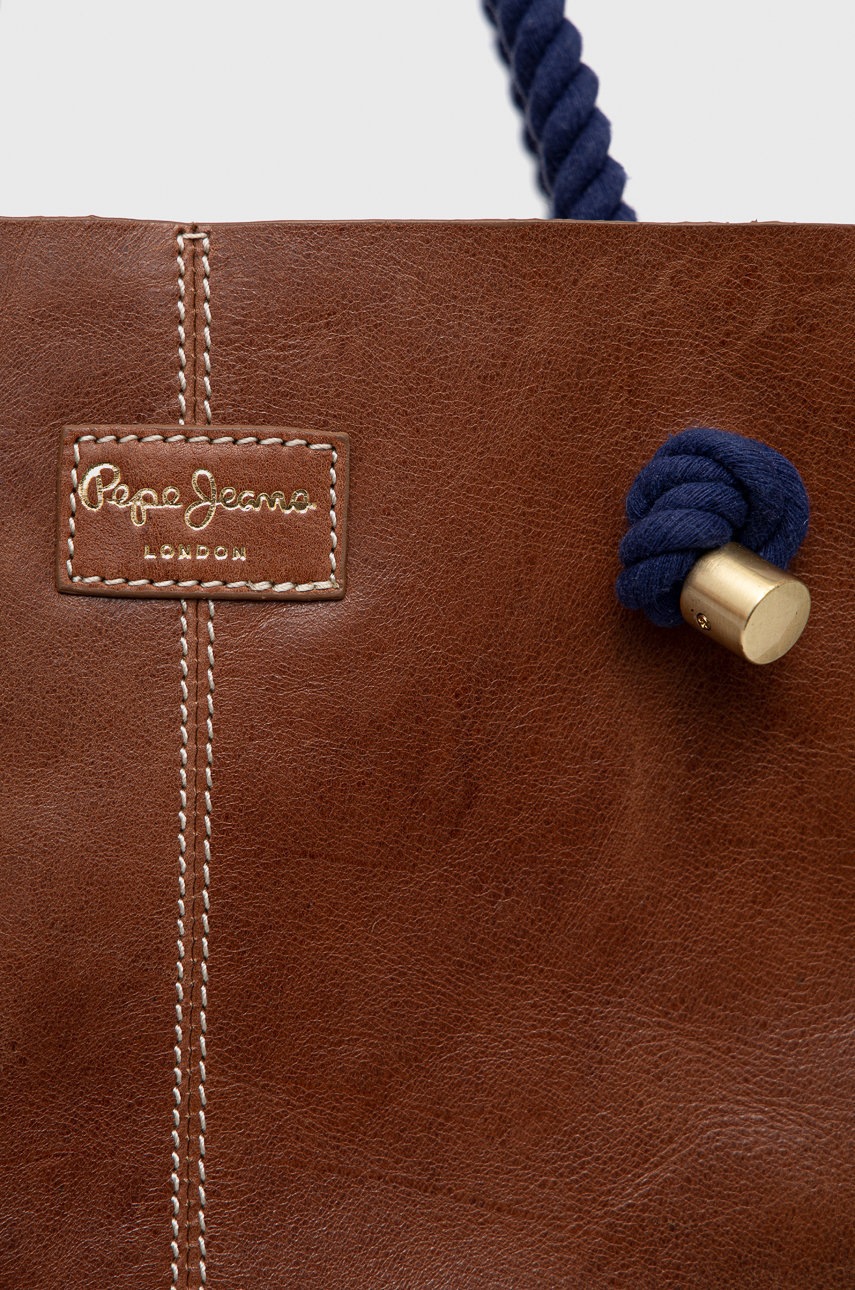 

Шкіряна сумочка Pepe Jeans Star Bag колір коричневий