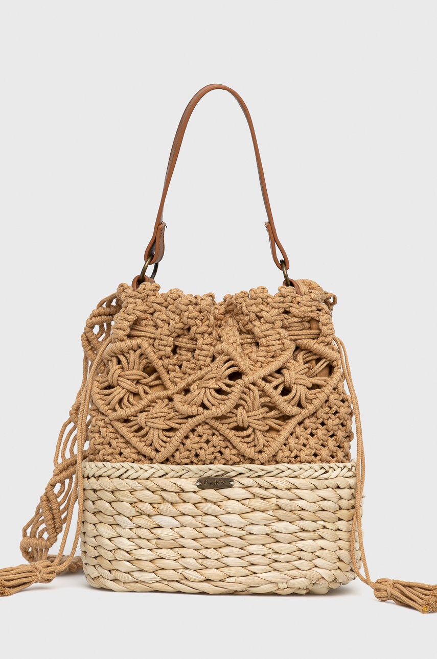 Pepe Jeans poseta River Bag culoarea maro 2023 ❤️ Pret Super answear imagine noua 2022