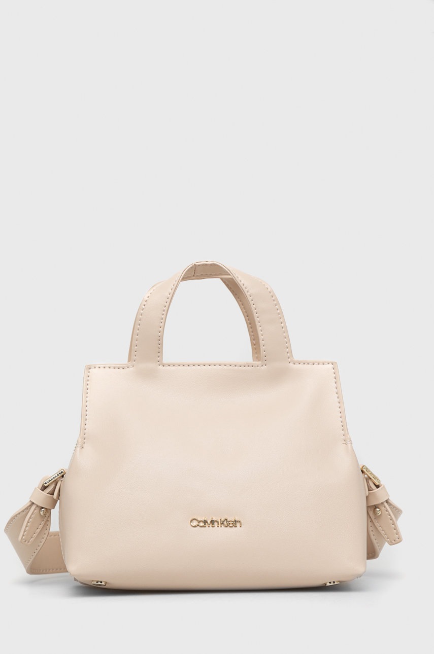 

Чанта Calvin Klein в бежово, Бежов