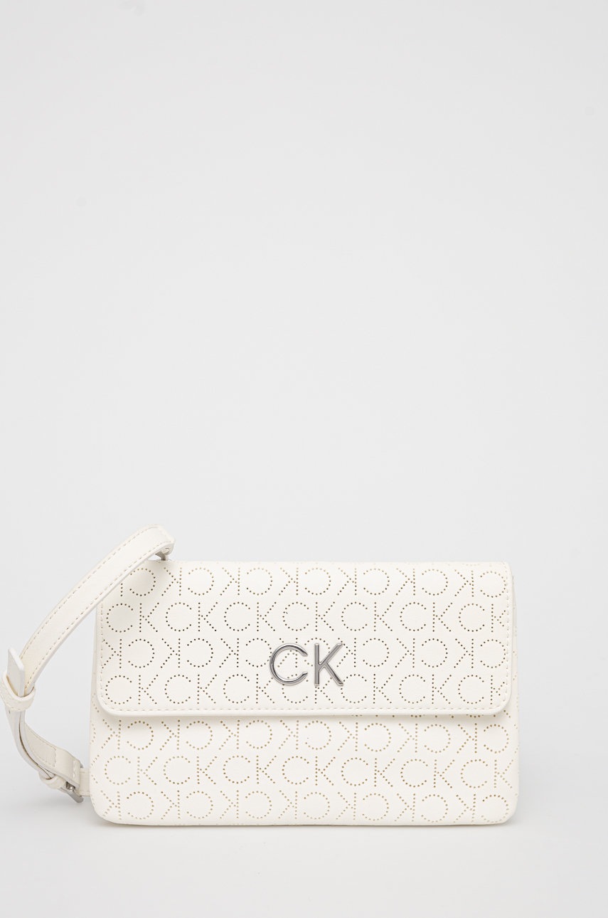 

Чанта Calvin Klein в бяло, Бял