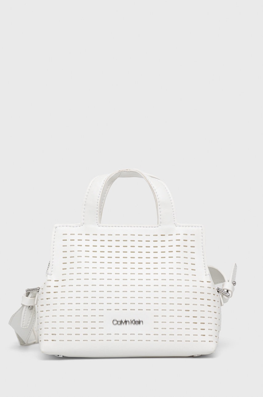 

Чанта Calvin Klein в бяло, Бял