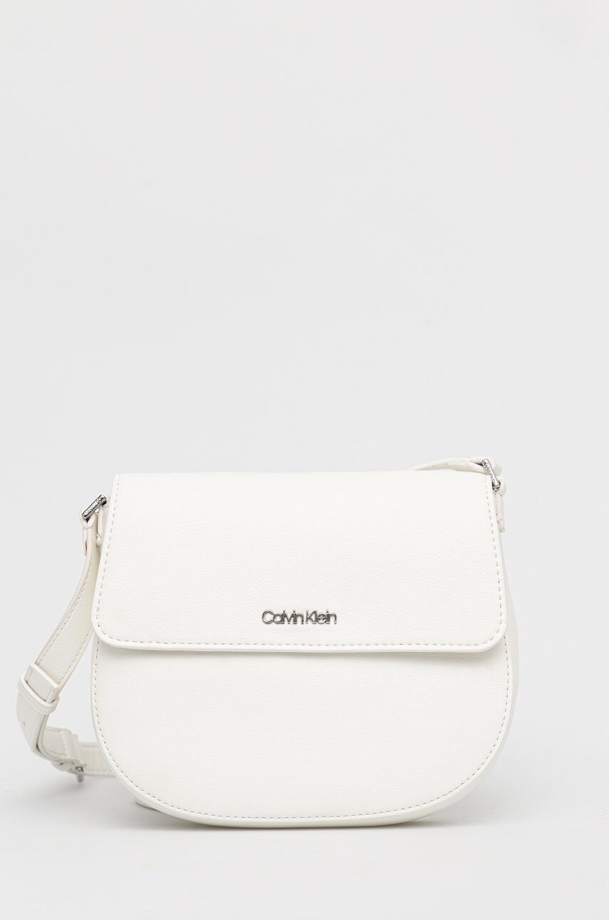 

Чанта Calvin Klein в бяло, Бял