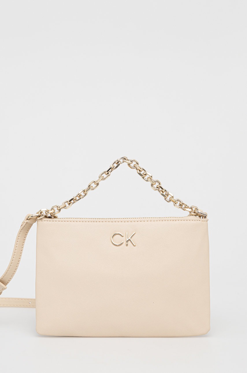 

Чанта Calvin Klein в бежово, Бежов