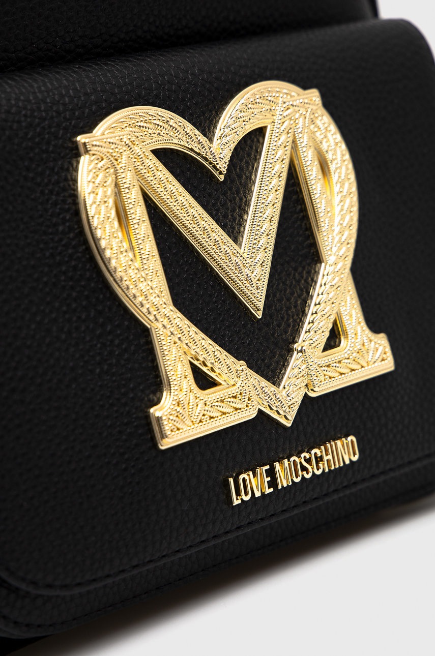 

Рюкзак Love Moschino женский цвет чёрный маленький с аппликацией