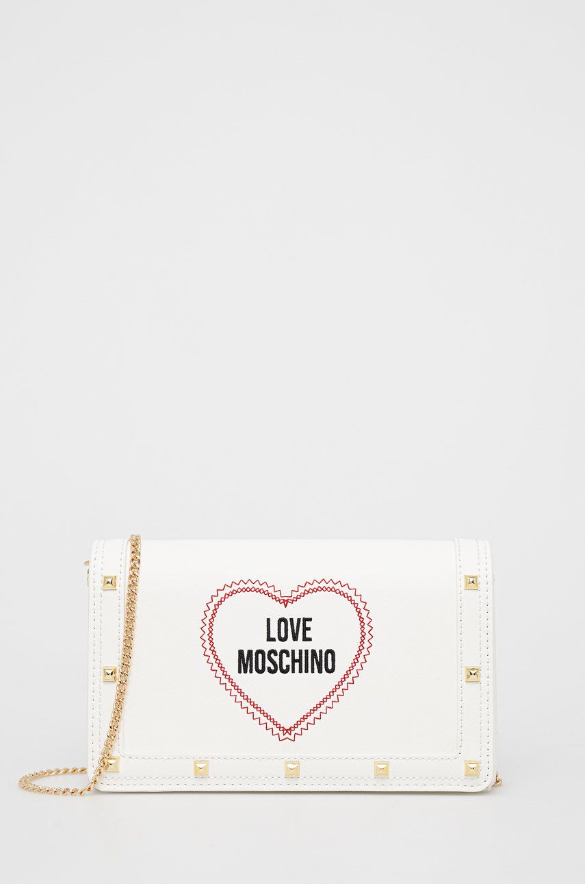 Love Moschino poseta culoarea alb ANSWEAR