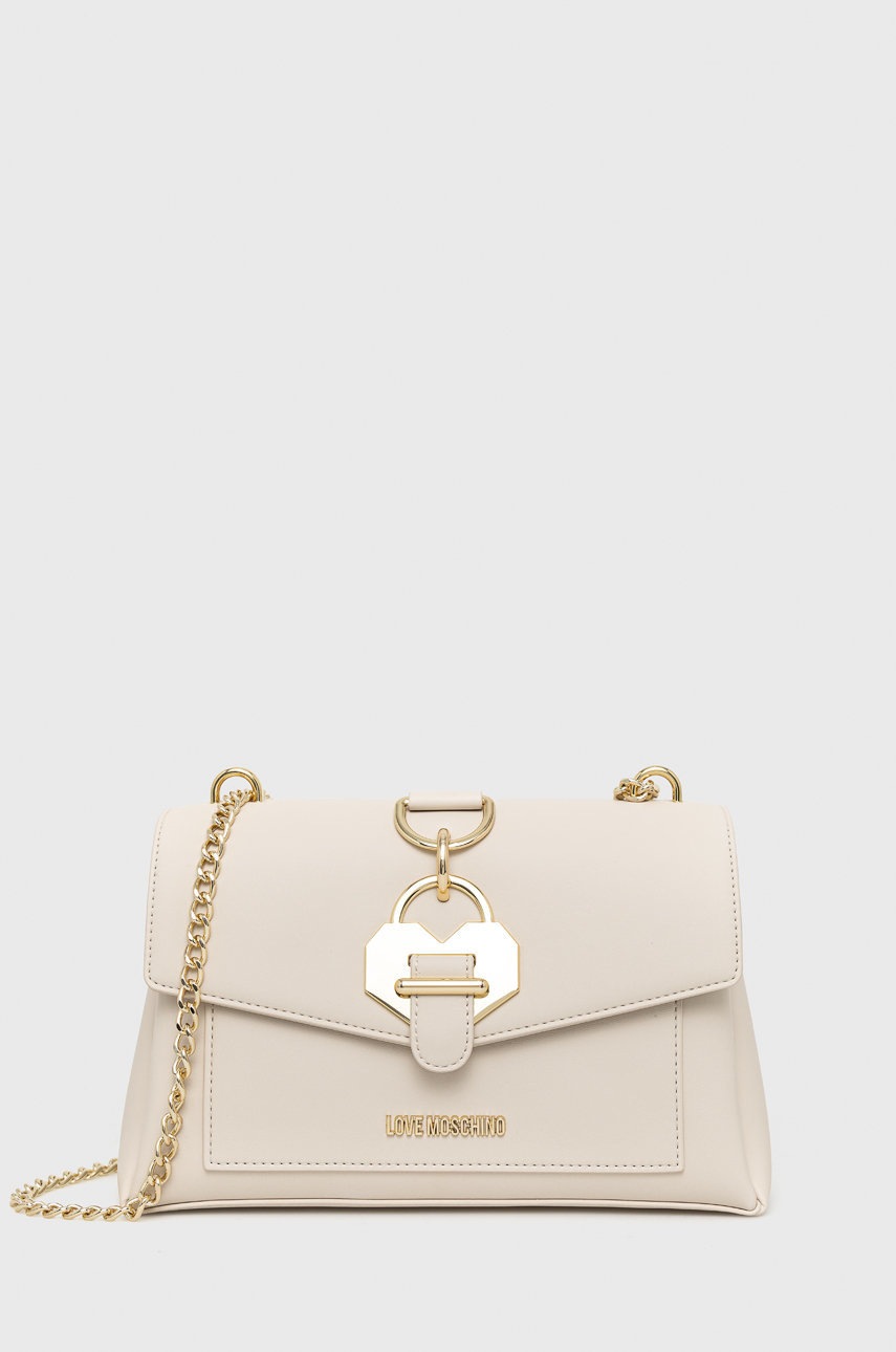 

Чанта Love Moschino в бежово, Бежов