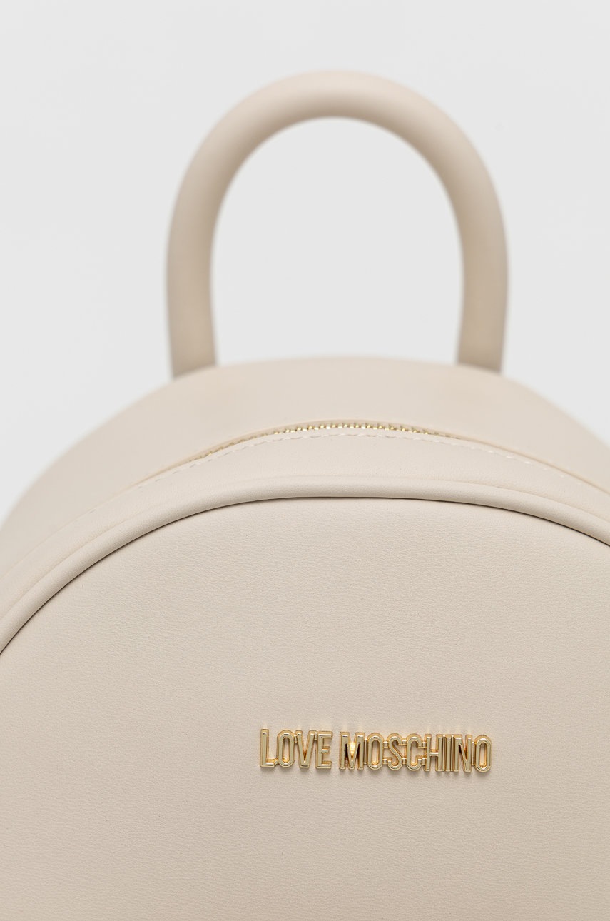 

Рюкзак Love Moschino жіночий колір бежевий малий однотонний