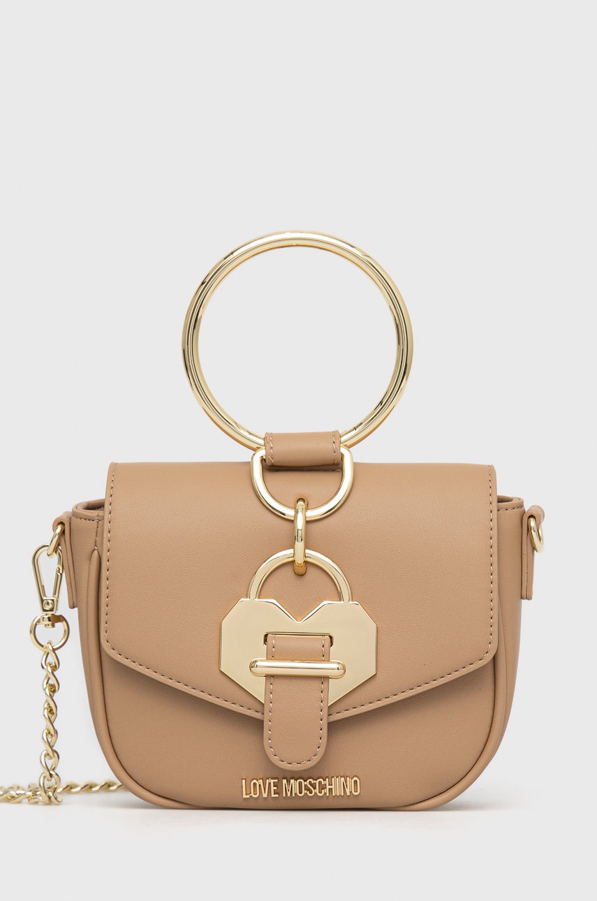 

Чанта Love Moschino в бежово, Бежов