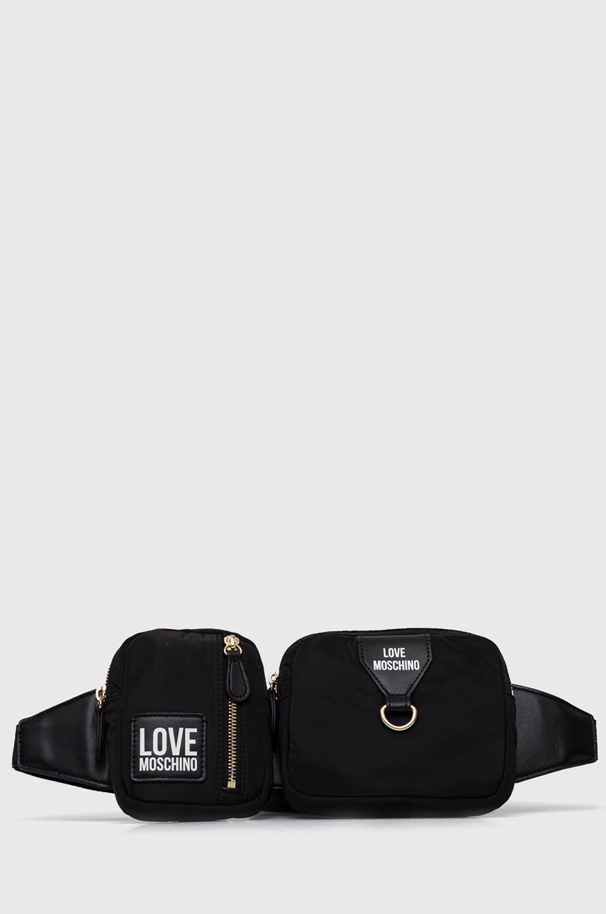 

Чанта за кръст Love Moschino в черно, Черен