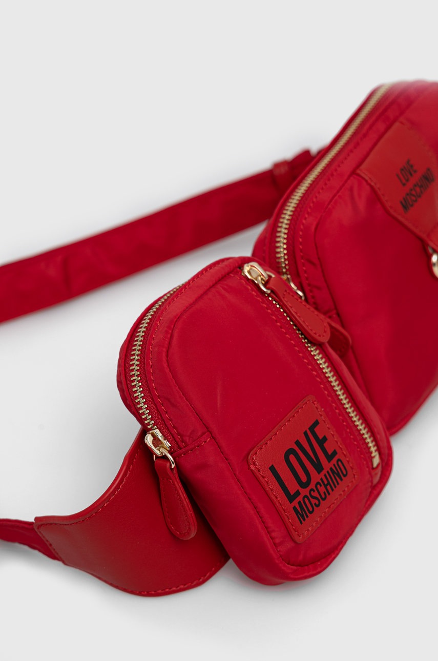 

Сумка на пояс Love Moschino цвет красный