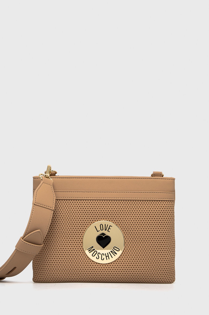 

Чанта Love Moschino в бежово, Бежов