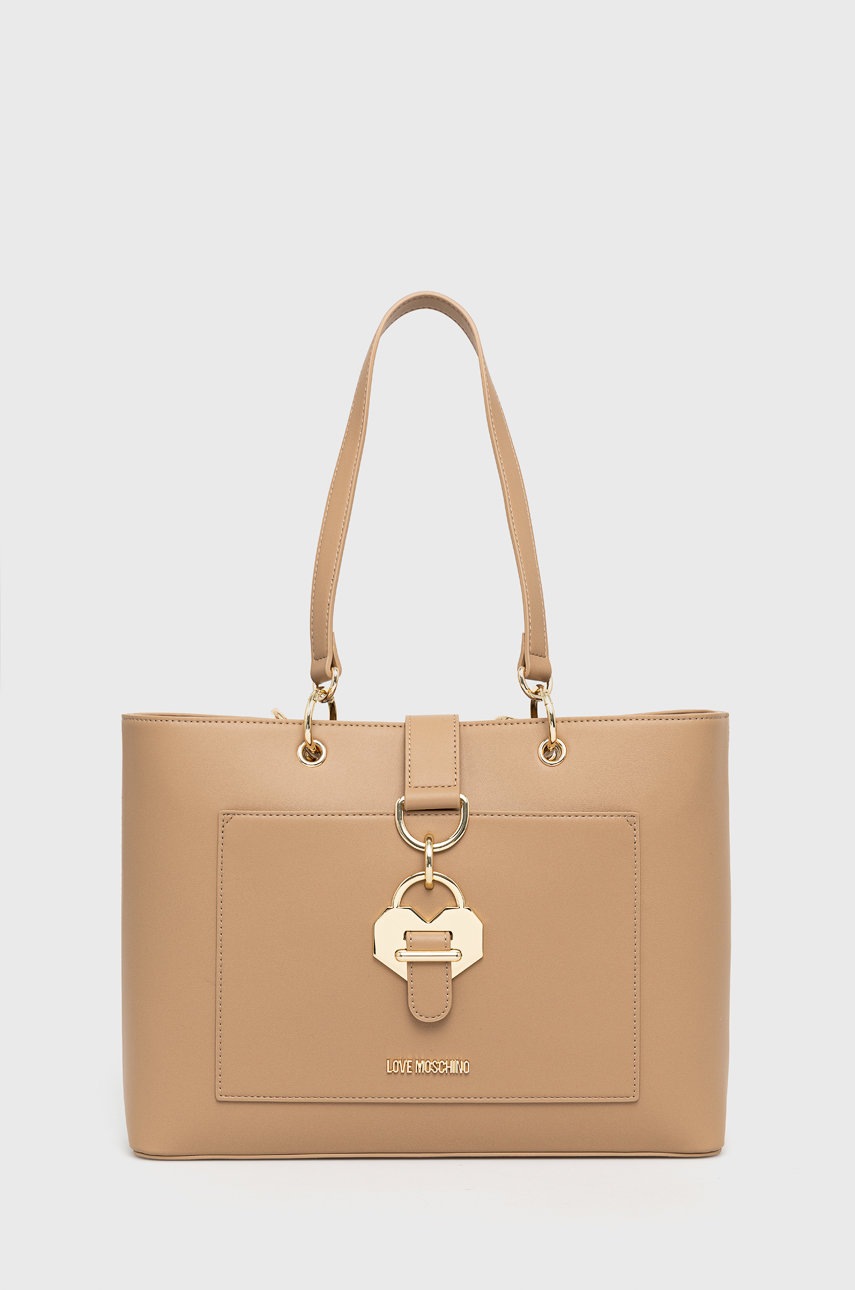 

Чанта Love Moschino в бежово, Бежов