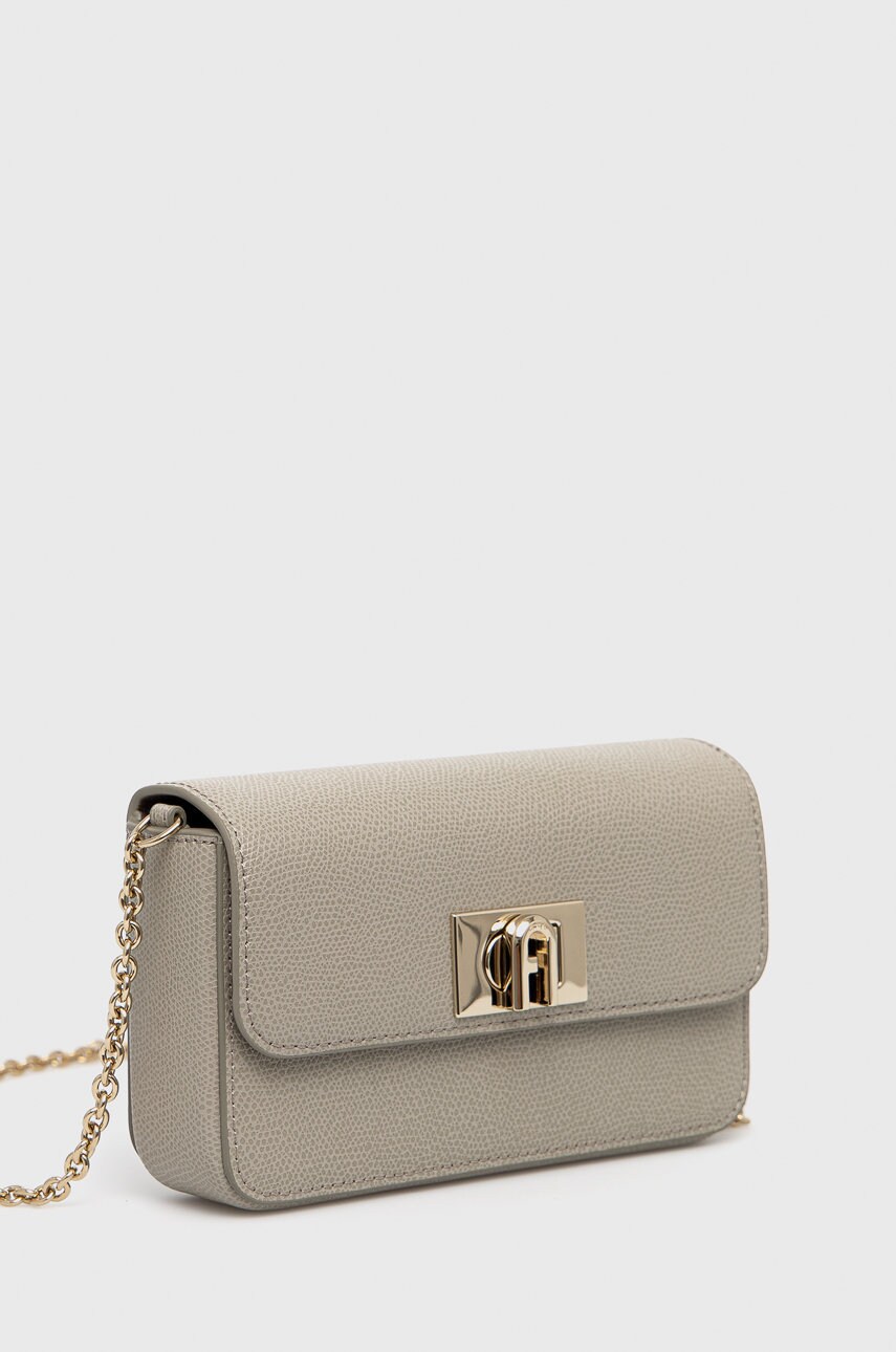 

Шкіряна сумочка Furla колір сірий