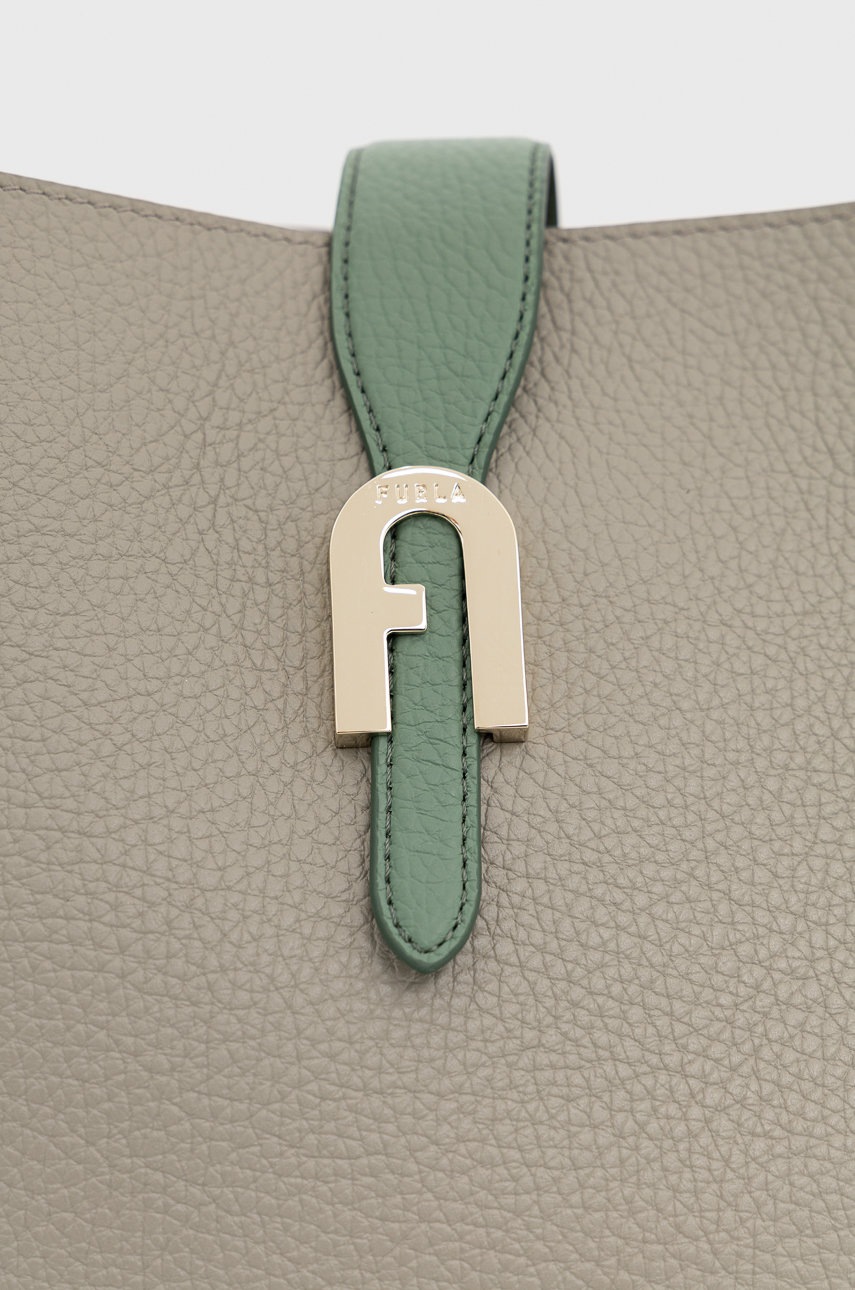 

Шкіряна сумочка Furla колір сірий