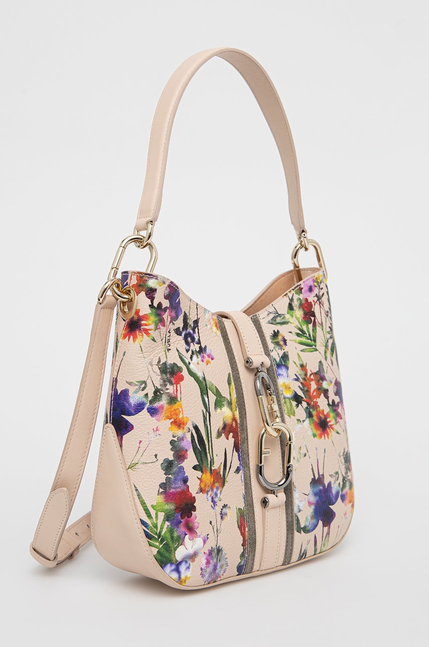 

Шкіряна сумочка Furla колір бежевий