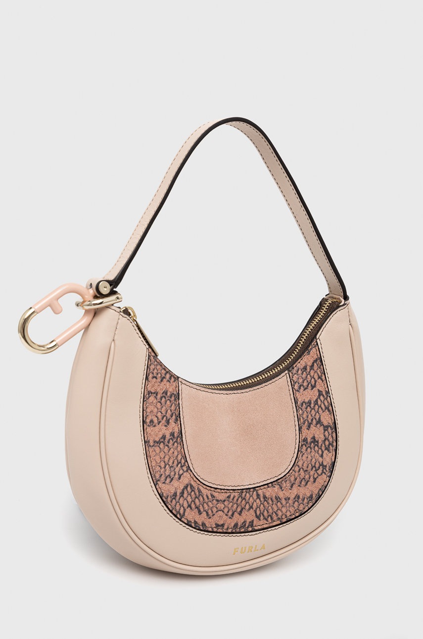 

Шкіряна сумочка Furla колір бежевий
