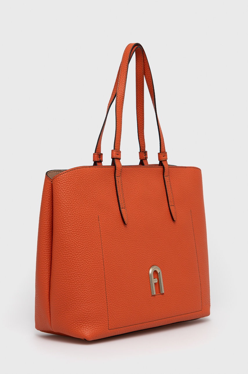 

Кожаная сумочка Furla цвет оранжевый