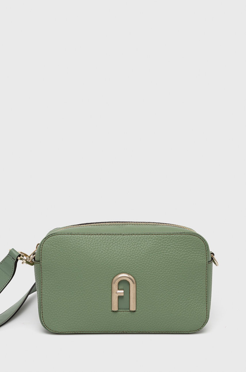 

Кожена чанта Furla в зелено, Зелен