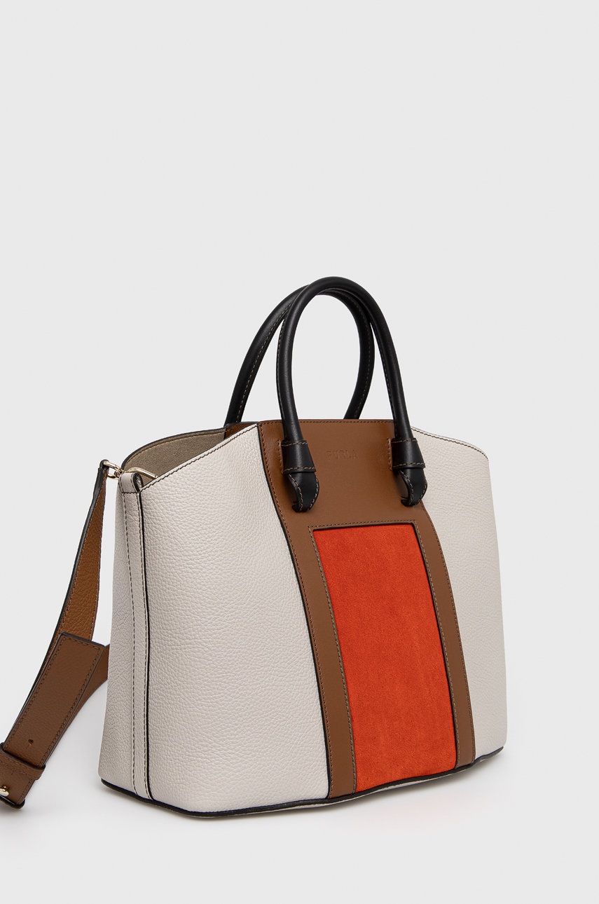 

Шкіряна сумочка Furla колір білий