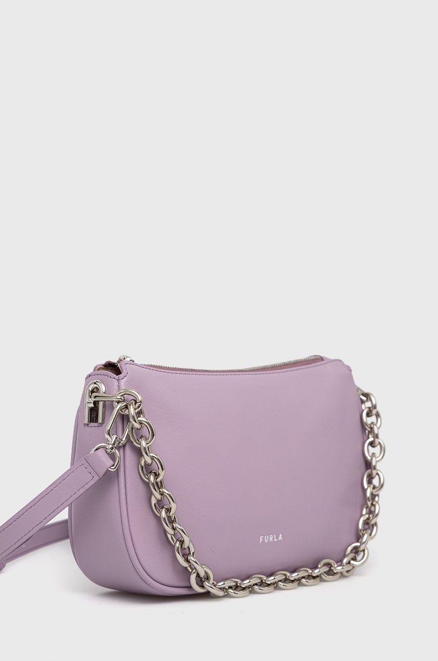 

Кожаная сумочка Furla цвет фиолетовый