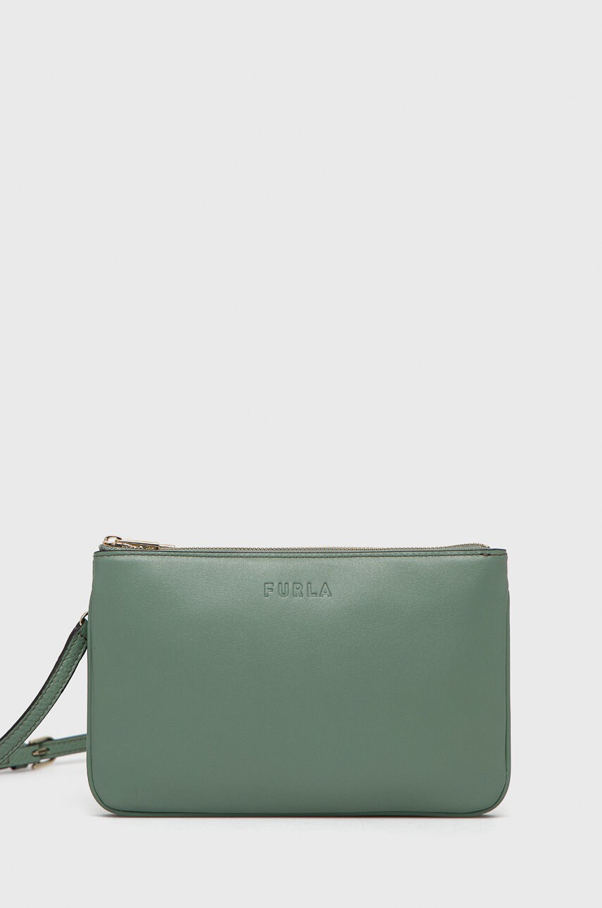 Furla poseta de piele culoarea verde 2023 ❤️ Pret Super answear imagine noua 2022