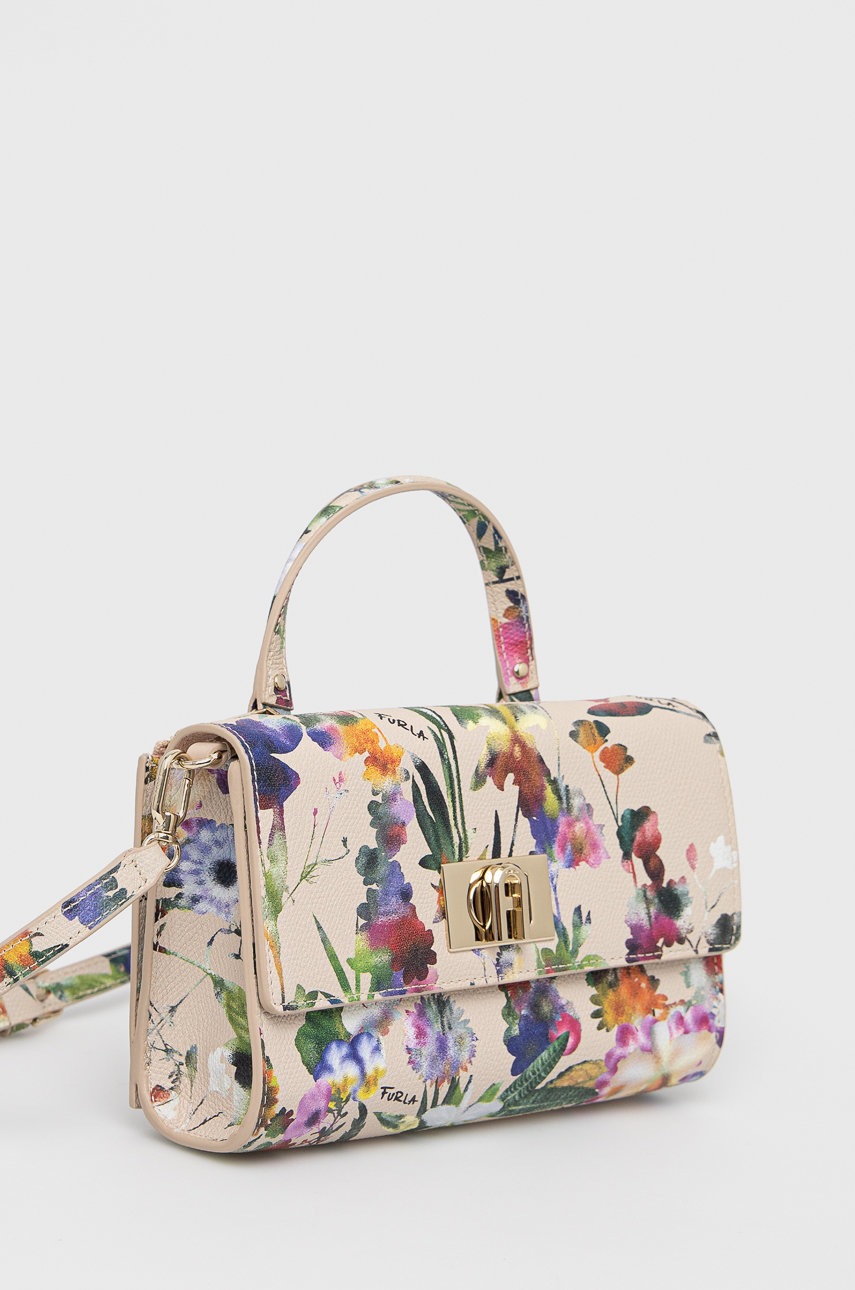 

Шкіряна сумочка Furla колір бежевий